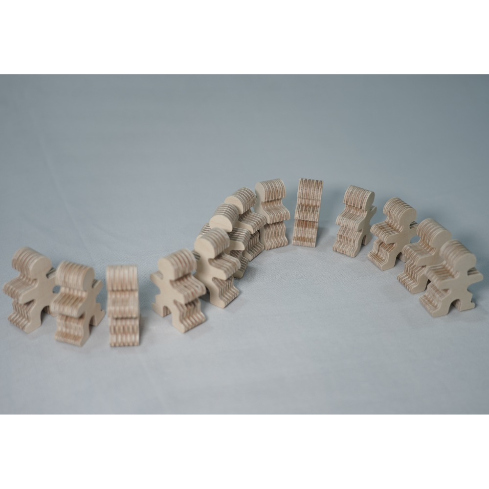 WOODEN MAN STACKING GAME