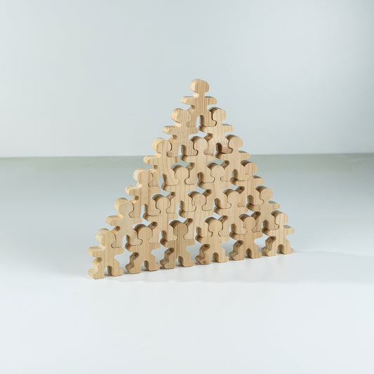 WOODEN MAN STACKING GAME