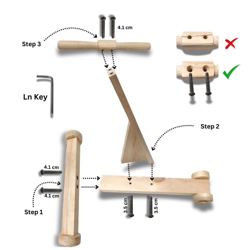 Wooden Baby Walker Cycle | Baby Push Walker | Push Walker Cycle