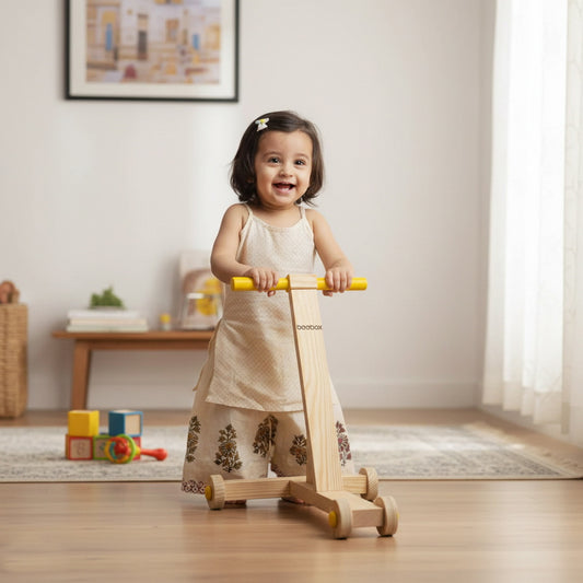 Traditional Wooden Walker Cycle – Toddler Balance & Mobility Trainer