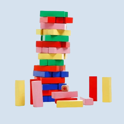 Wooden Zenga 54-Piece Balance Tower Game for Kids | Beebox