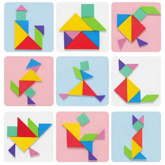 Beebox Wooden Magnetic Geometry Puzzle – Montessori Educational Toy for Kids