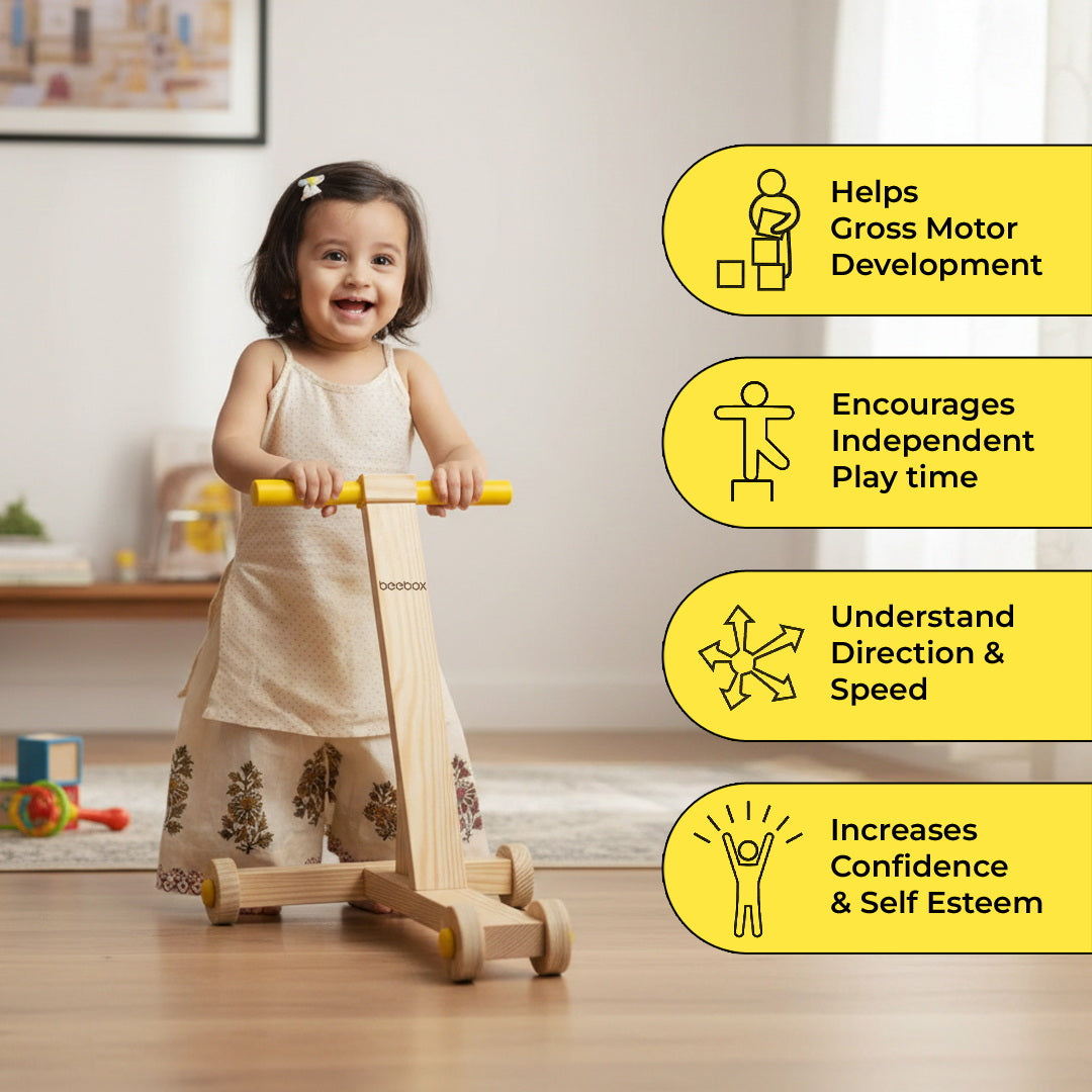 Traditional Wooden Walker Cycle – Toddler Balance & Mobility Trainer