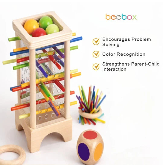 Beebox Stick Drawing Game – Creative Wooden Pattern & Logic Building Toy for Kids