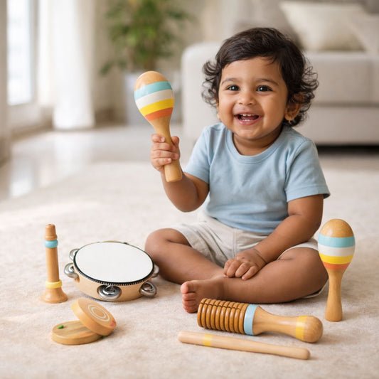Kids Wooden Musical Instrument Set – Music Toy for Toddlers | Early Learning Sound & Rhythm Play