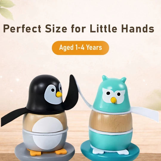 Beebox Penguin Tumbler Toy – Self-Balancing Wobble Toy for Early Learning & Motor Skills