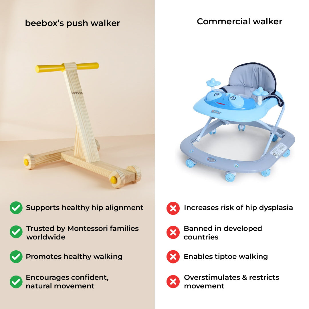 Traditional Wooden Walker Cycle – Toddler Balance & Mobility Trainer