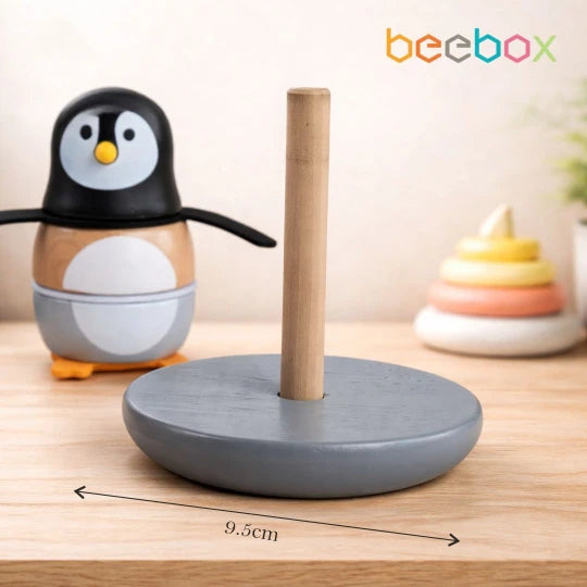 Beebox Penguin Tumbler Toy – Self-Balancing Wobble Toy for Early Learning & Motor Skills
