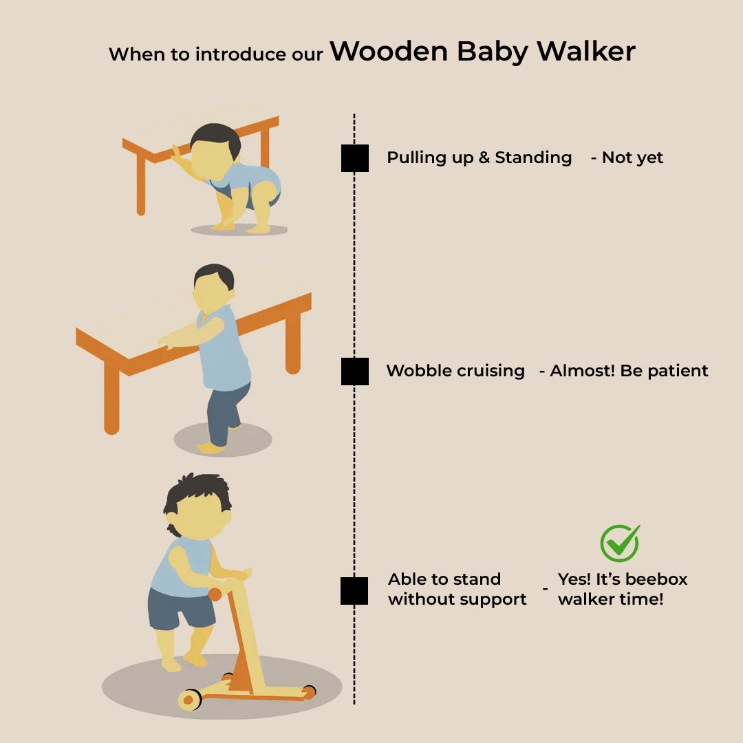 Traditional Wooden Walker Cycle – Toddler Balance & Mobility Trainer