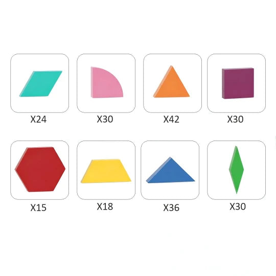 Beebox Wooden Magnetic Geometry Puzzle – Montessori Educational Toy for Kids