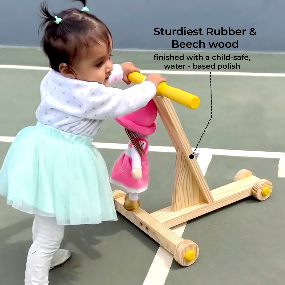 Traditional Wooden Walker Cycle – Toddler Balance & Mobility Trainer