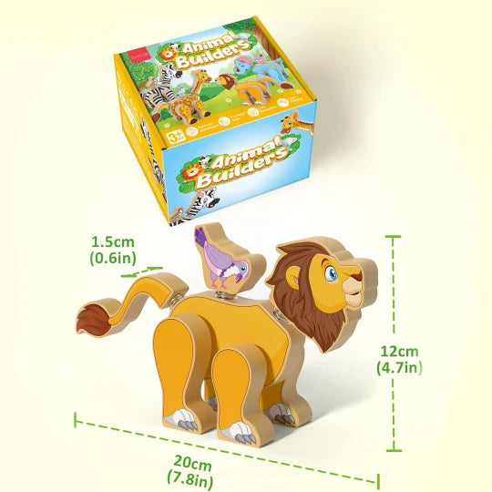 Forrest Zoo Wooden Puzzle Toy for Kids – Montessori Animal Matching & Learning Game