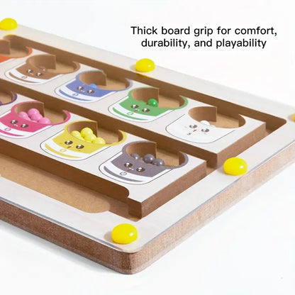 Beebox's Magnetic Color & Number Maze | Magnet Game Wooden Color Matching Learning Counting Puzzle Board | Fine Motor Skills Toys