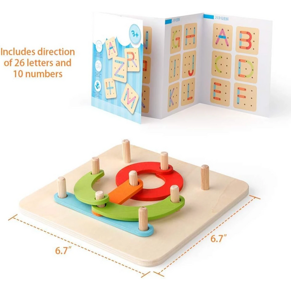 Multifunction Montessori Pillar Collage Toy – Wooden Stacking & Sorting Learning Toy for Toddlers