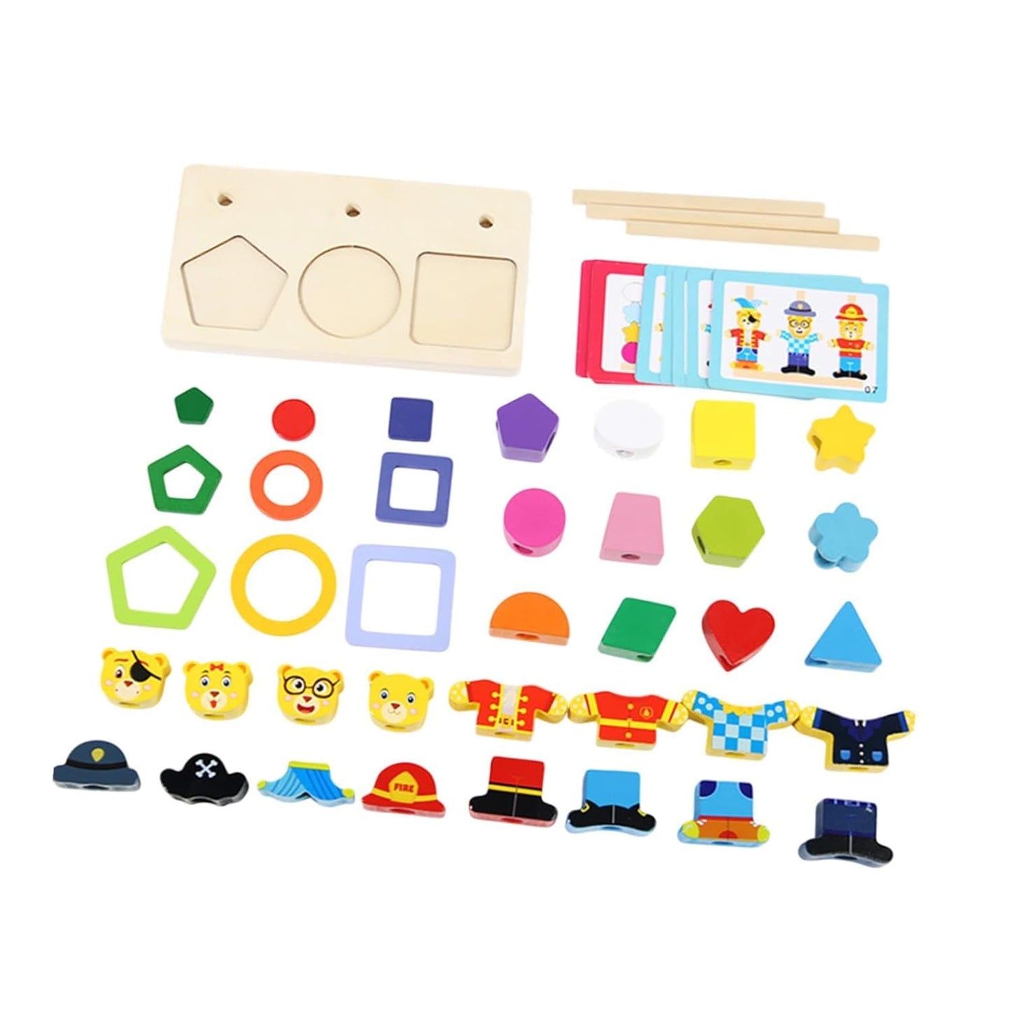 Beebox Littlebear Shape Wrapped – Shape Sorter & Stacking Learning Toy for Toddlers