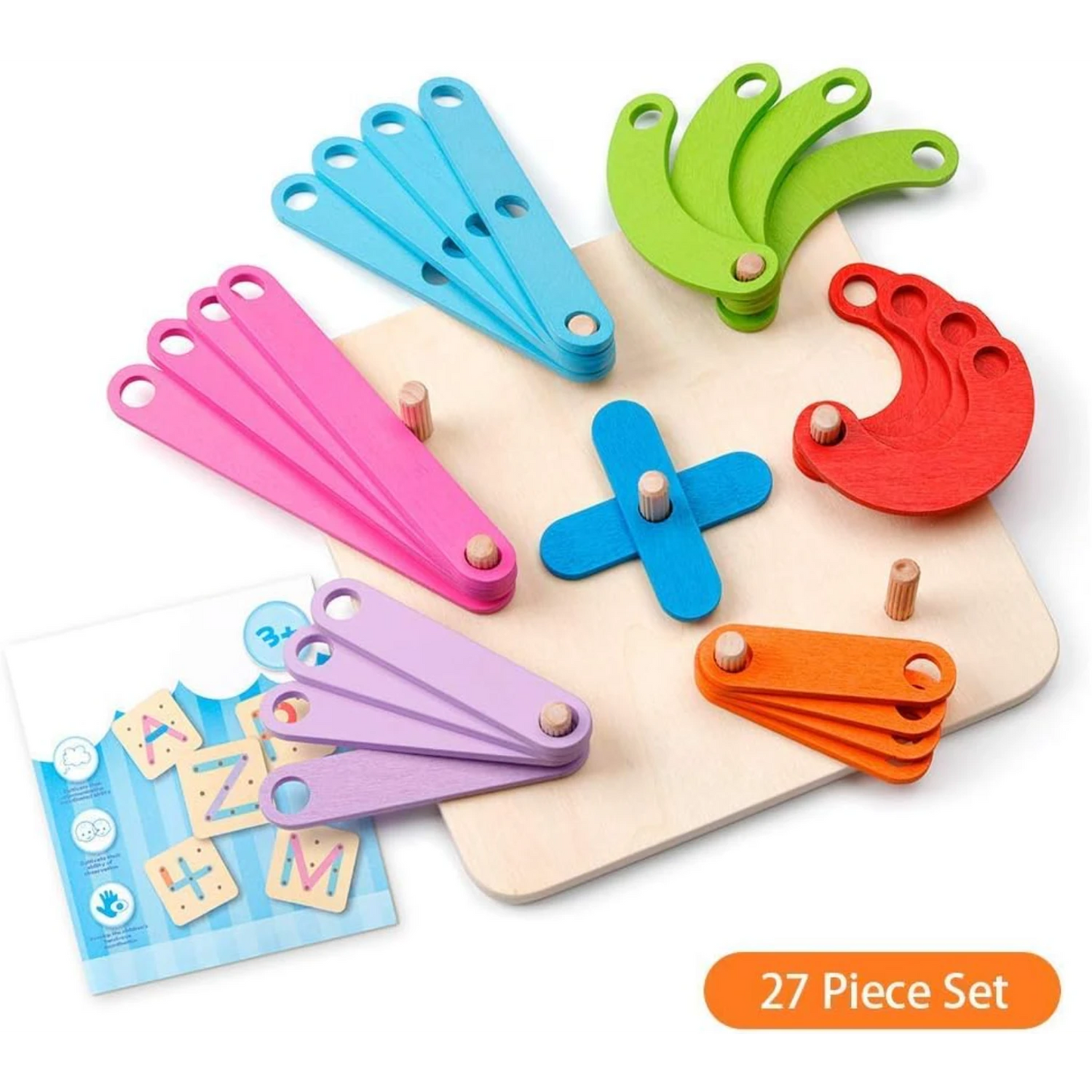 Multifunction Montessori Pillar Collage Toy – Wooden Stacking & Sorting Learning Toy for Toddlers