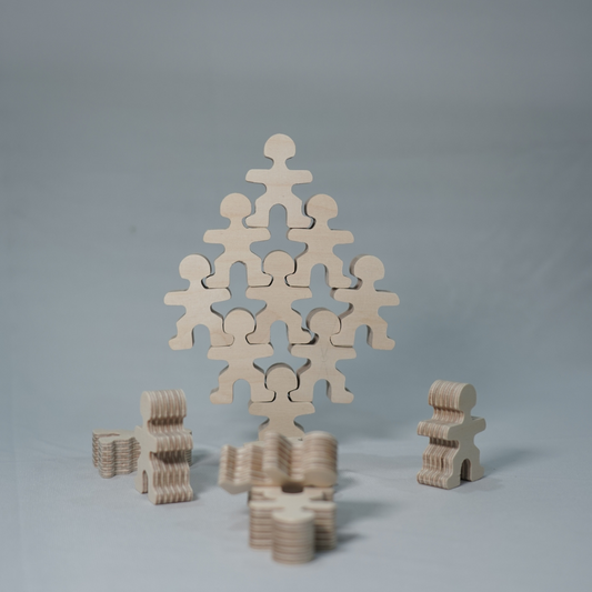 WOODEN MAN STACKING GAME