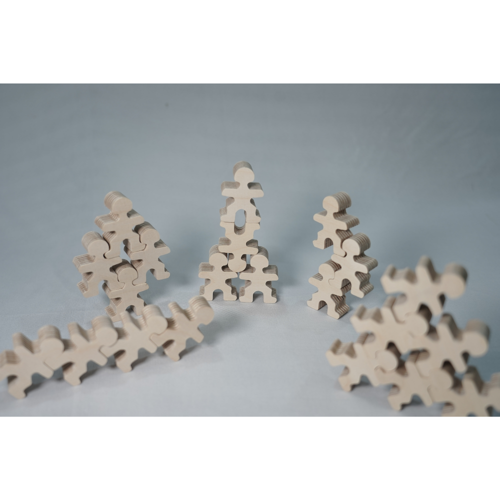 WOODEN MAN STACKING GAME