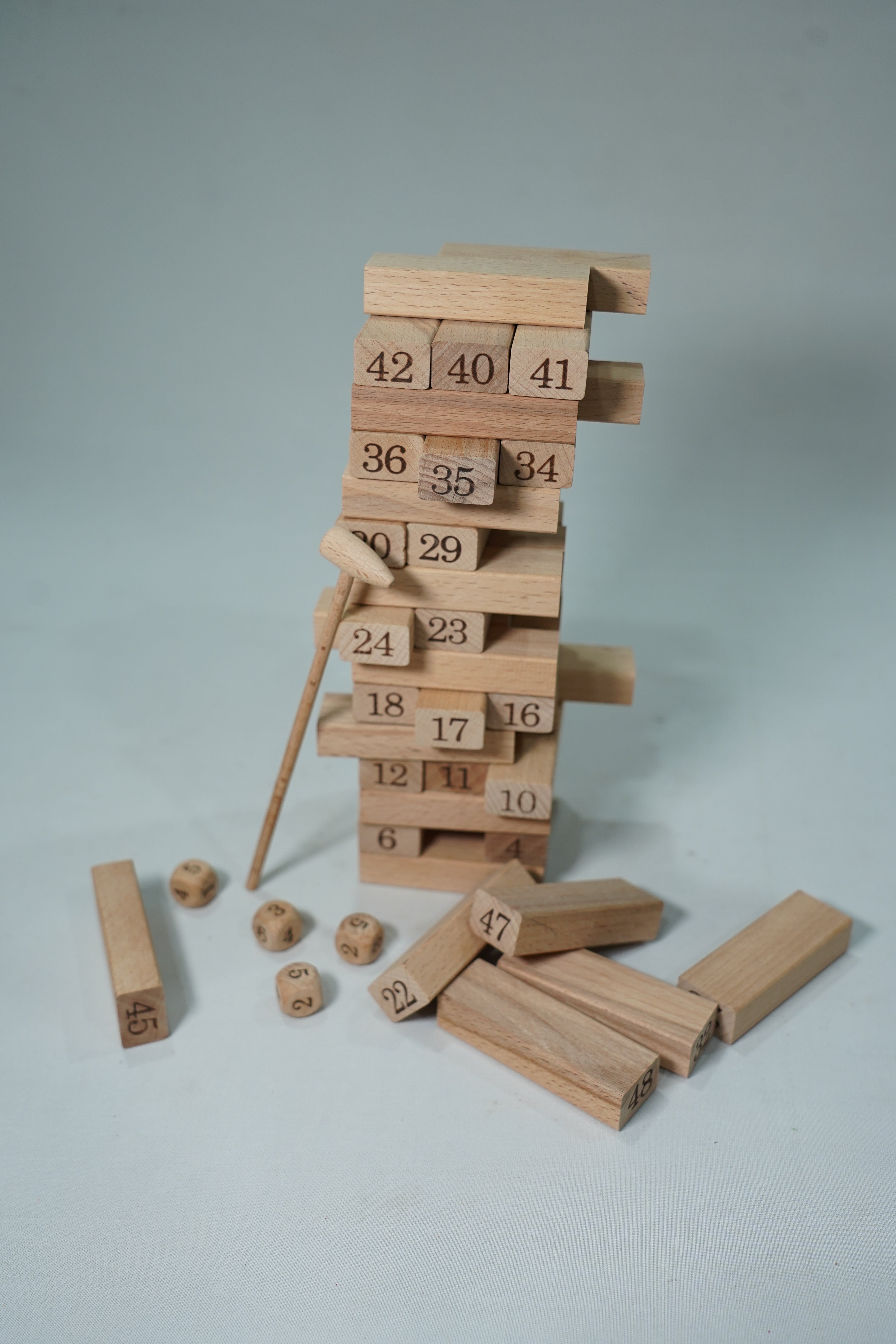 JENGA TABLE TOP GAME 48 Pcs. With Hammer – Beebox