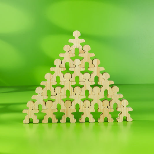 WOODEN MAN STACKING GAME