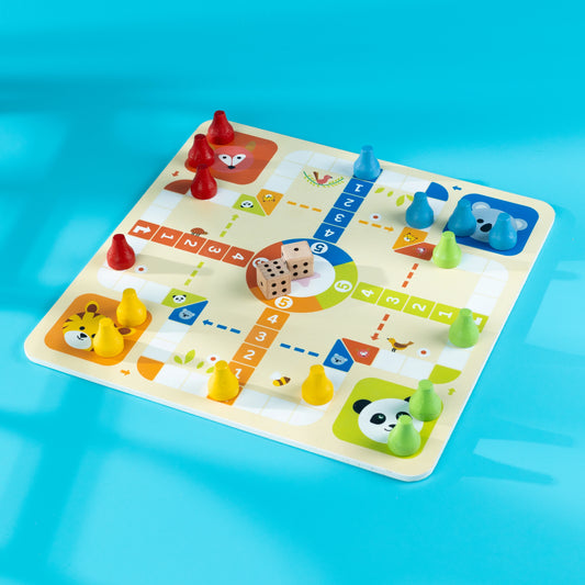 2 in 1 WOODEN LUDO & SNAKE AND LADDER GAME