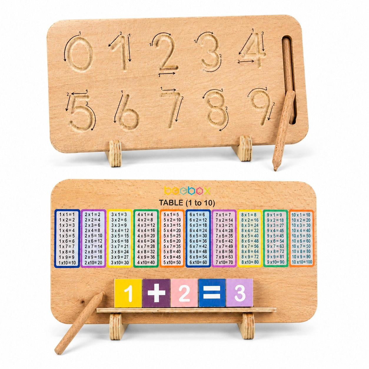 Montessori number tracing board Game | 2-in-1 Board Game | Tables & Number tracing board game