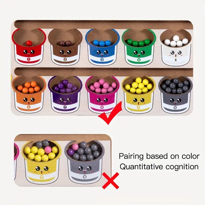 Beebox's Magnetic Color & Number Maze | Magnet Game Wooden Color Matching Learning Counting Puzzle Board | Fine Motor Skills Toys