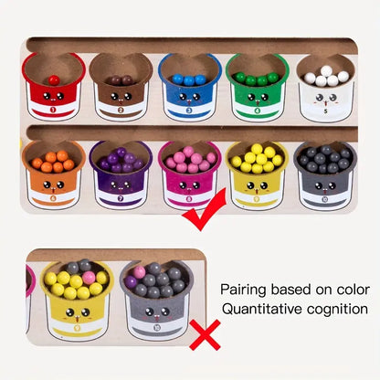 Beebox's Magnetic Color & Number Maze | Magnet Game Wooden Color Matching Learning Counting Puzzle Board | Fine Motor Skills Toys